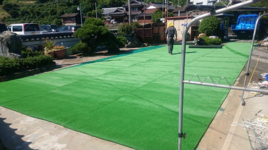 個人様宅砂入り人工芝工事