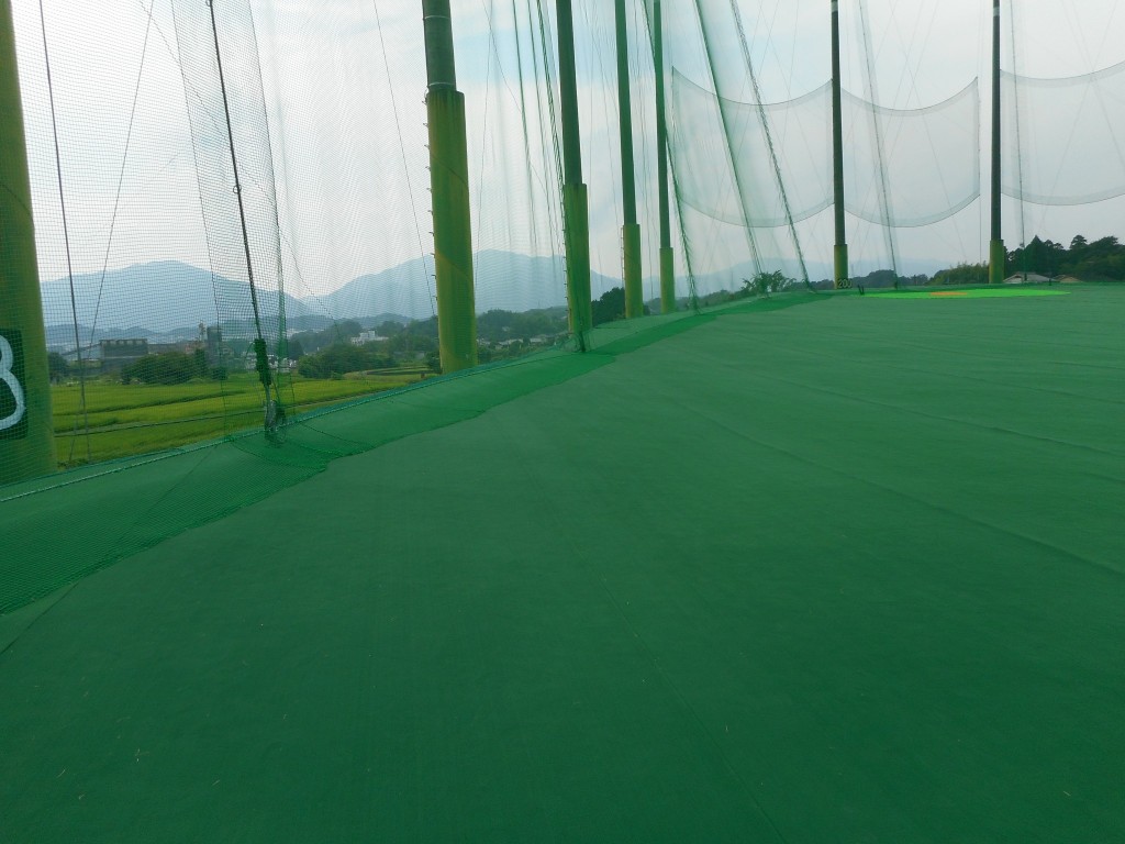 大分ジャンボゴルフセンター様、防球ネット張替工事