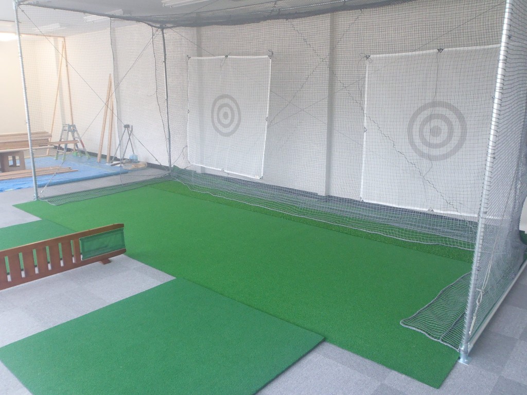 インドアゴルフネット工事