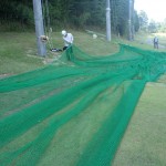 大分富士見CC様、コース内防球ネット新設工事