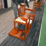 打席椅子、テーブル入替