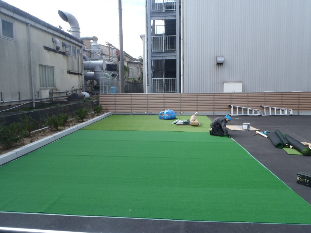 タキゲン福岡支店様　インドアゴルフネット新設工事