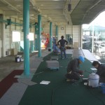 タイルカーペット張替及び半自動ティーアップ機設置工事