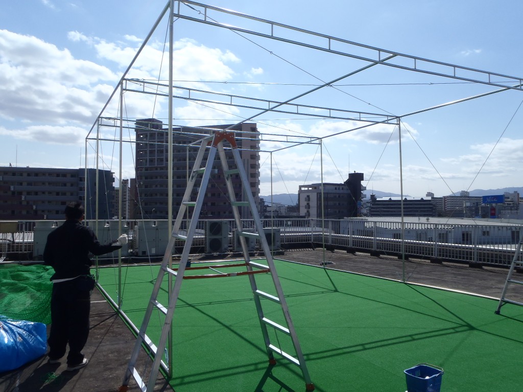 防球ネット及びパター練習場設置工事