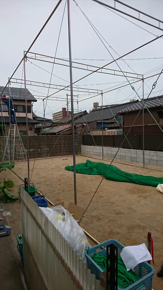 バッティングゲージネット工事