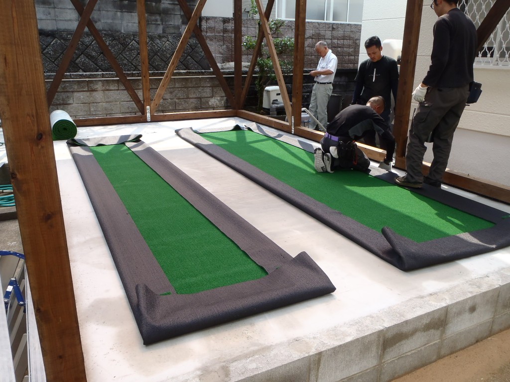インドアゴルフネット設置工事