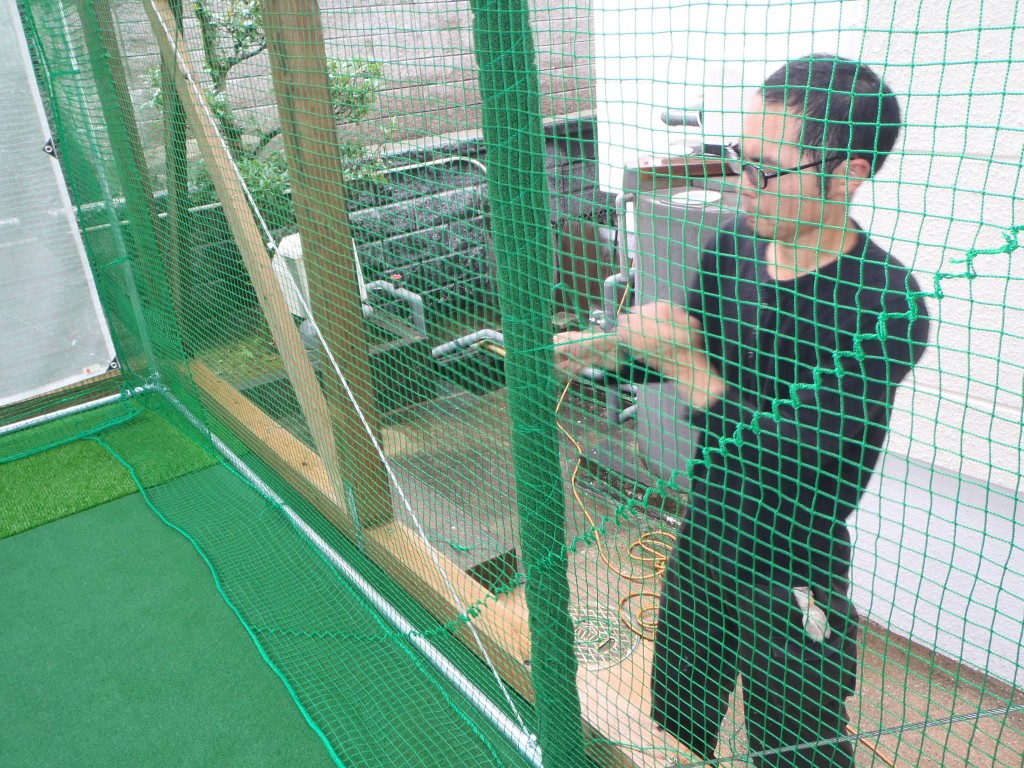 インドアゴルフネット設置工事