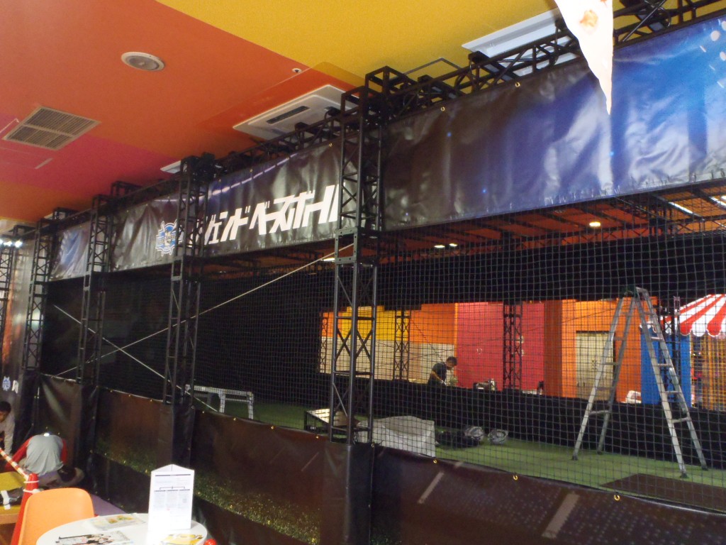 バッティングゲージネット設置工事