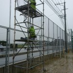 防球ネット増設工事