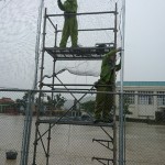 防球ネット増設工事