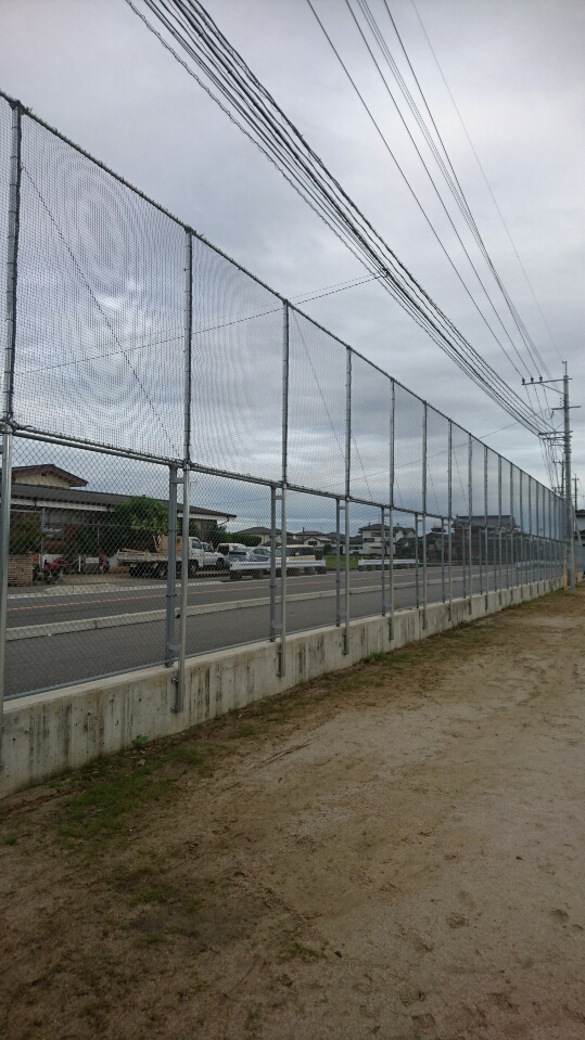 防球ネット増設工事