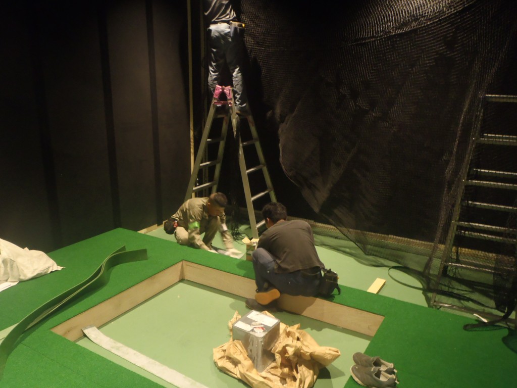 インドアゴルフネット工事