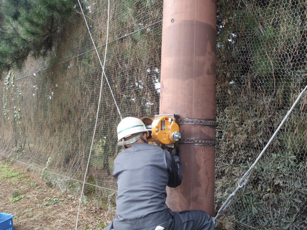 手動ウィンチ交換工事