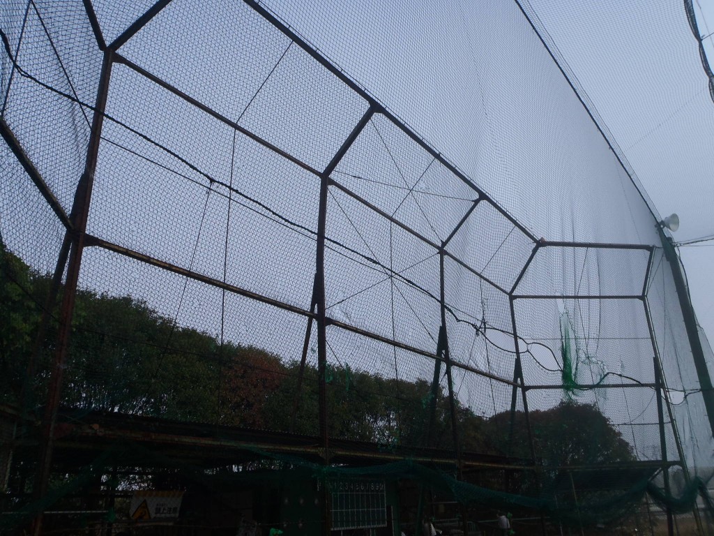 防球ネット補修工事