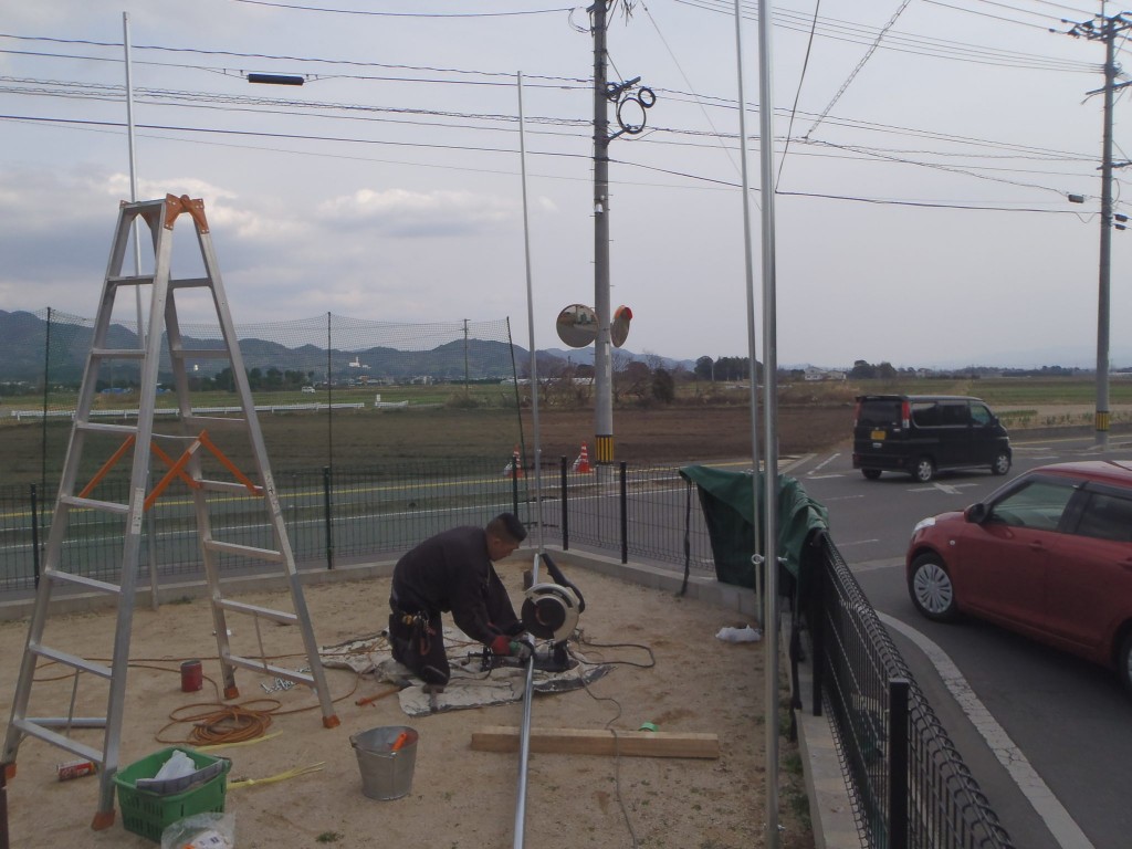 個人宅防球ネット設置工事