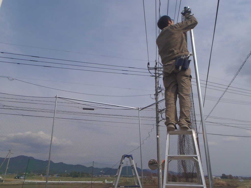 個人宅防球ネット設置工事