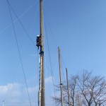 ワイヤー、滑車交換工事