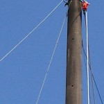 ワイヤー、滑車交換工事