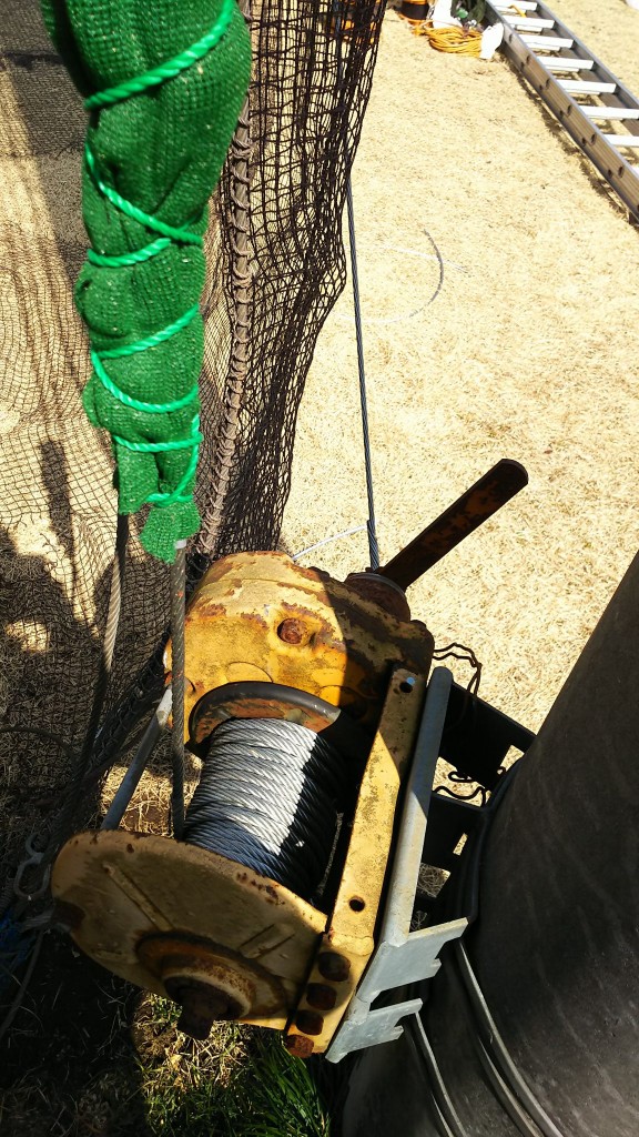 ワイヤー、滑車交換工事