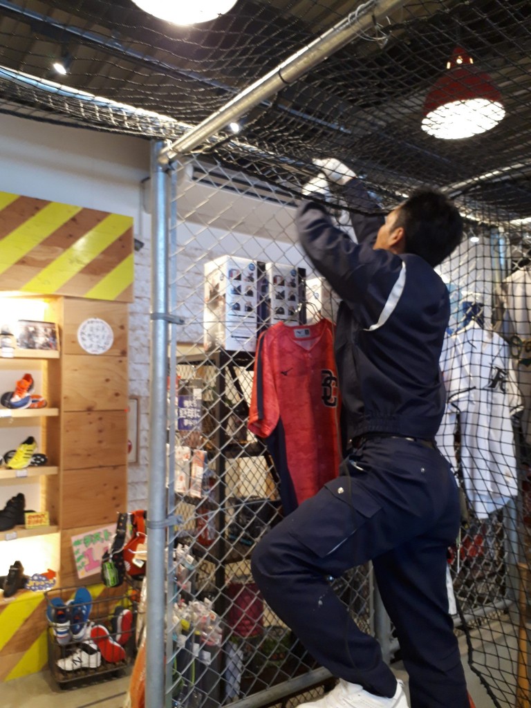 防球ネット増設工事