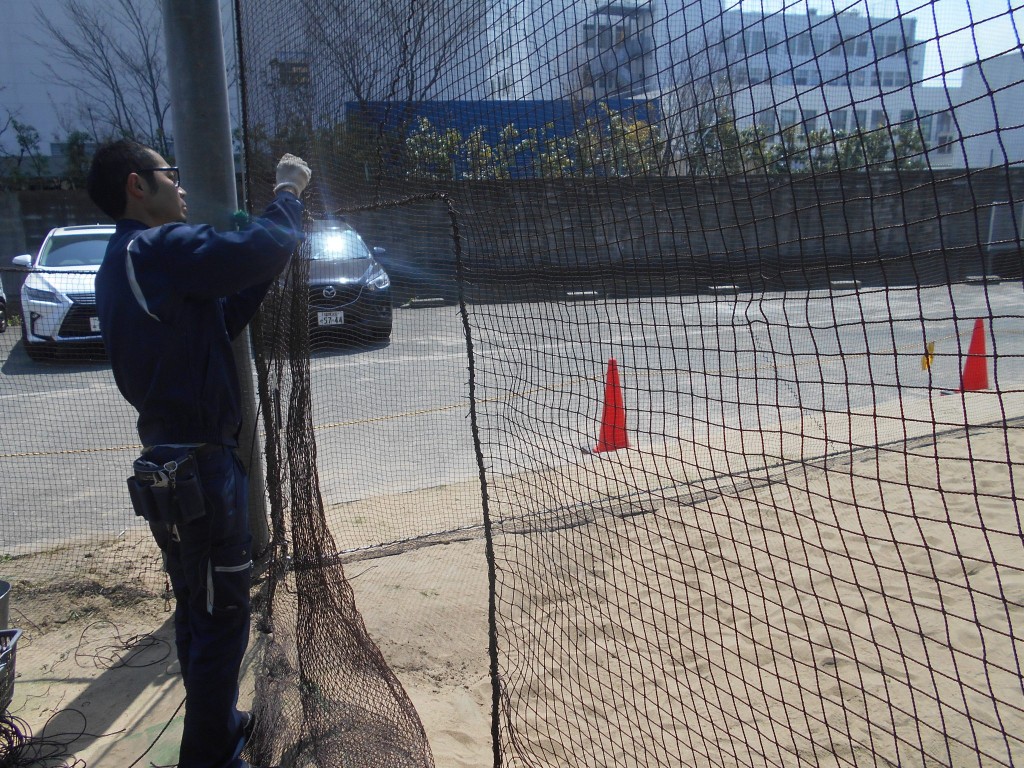 防球ネット張替工事
