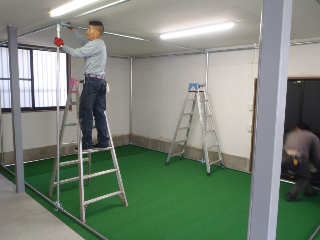 インドアゴルフネット新設工事