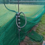 防球ネットガイドアンカー復旧工事