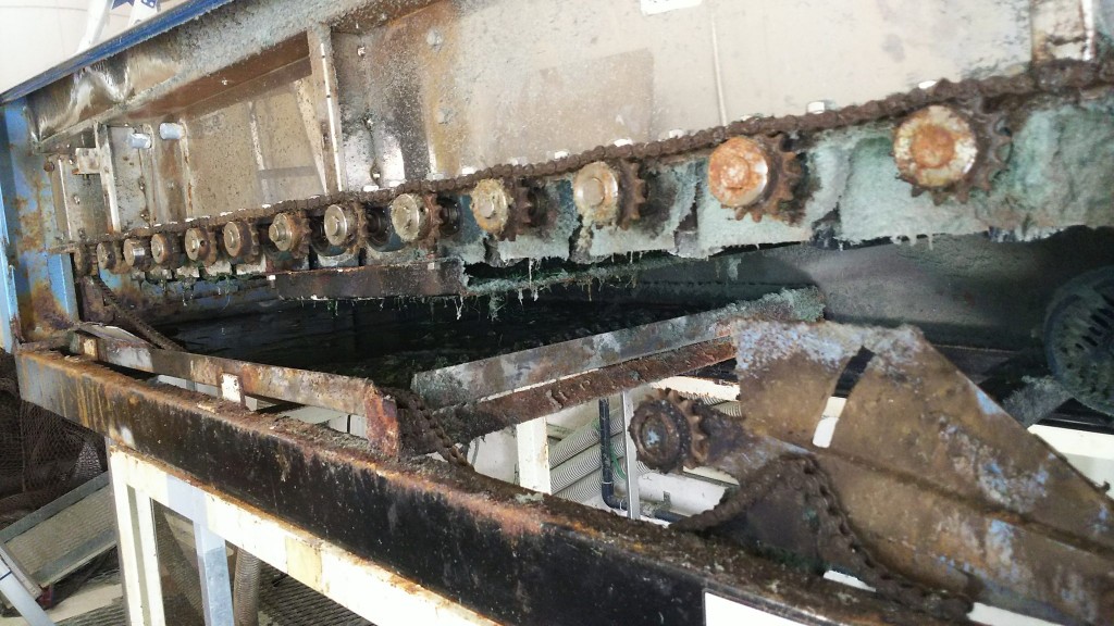 ボール洗浄機チェーン交換工事