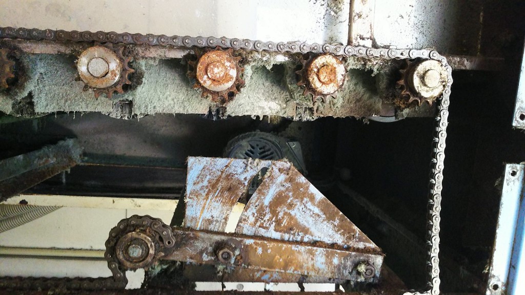 ボール洗浄機チェーン交換工事