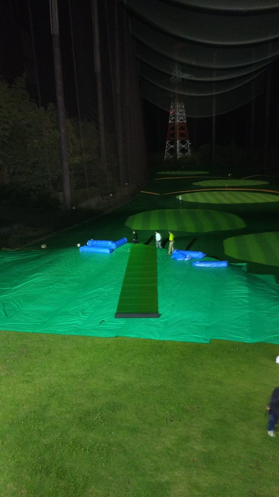 人工芝貼り工事