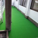 人工芝貼り替え工事