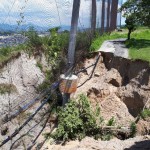 防球ネット撤去工事