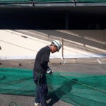 固定張りネット張替工事