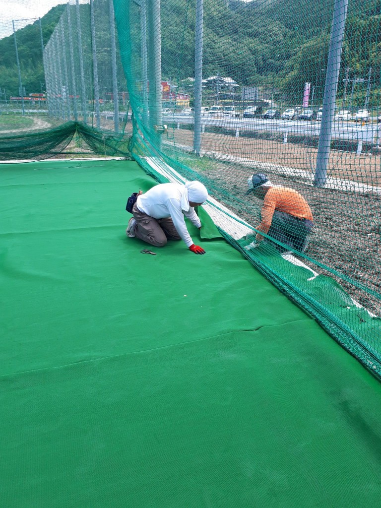 人工芝貼り工事