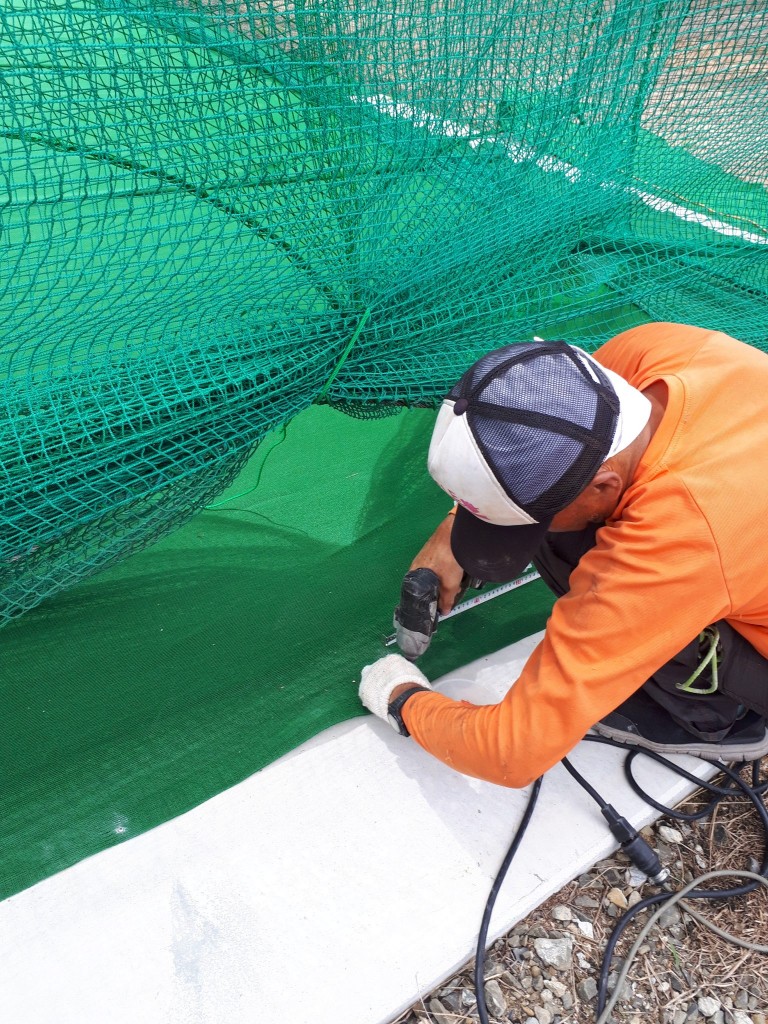 人工芝貼り工事