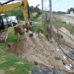 防球ネット撤去工事