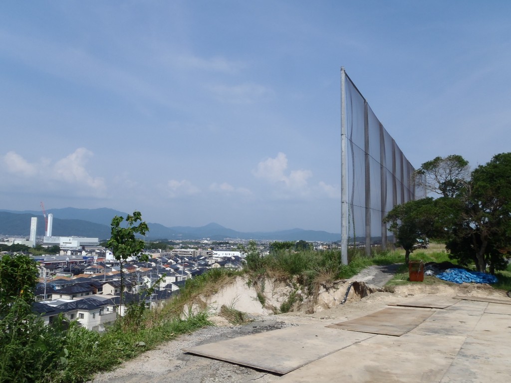 防球ネット撤去工事