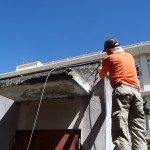 外壁剥落防止ネット設置工事