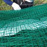 ネット膨れ防止ロープ復旧工事