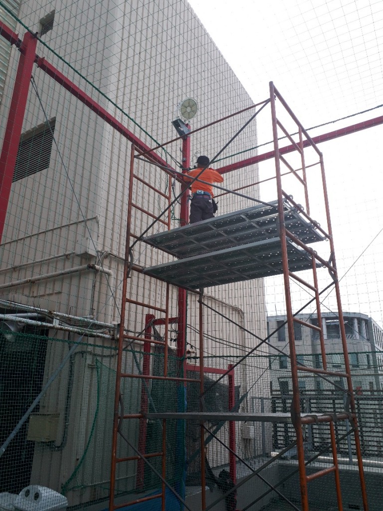 防球ネット張替工事