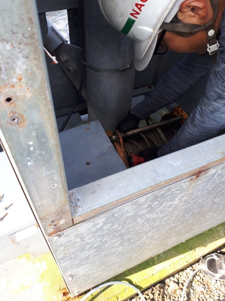 巻ワイヤー交換工事