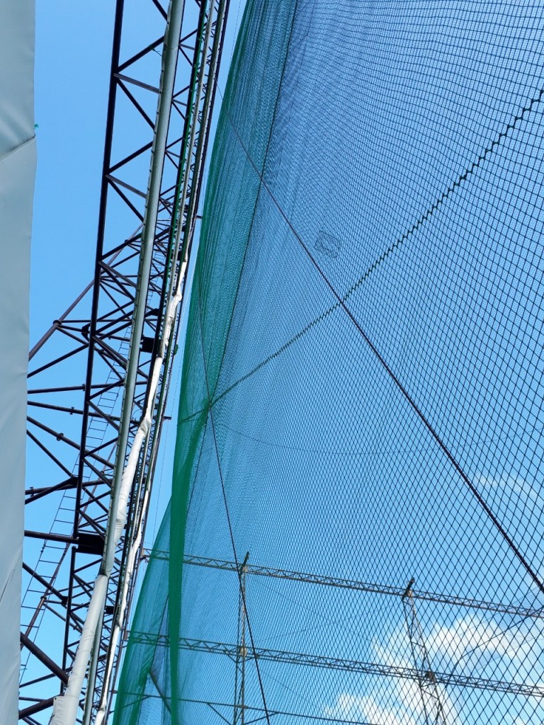 ネット膨れ防止ロープ復旧工事