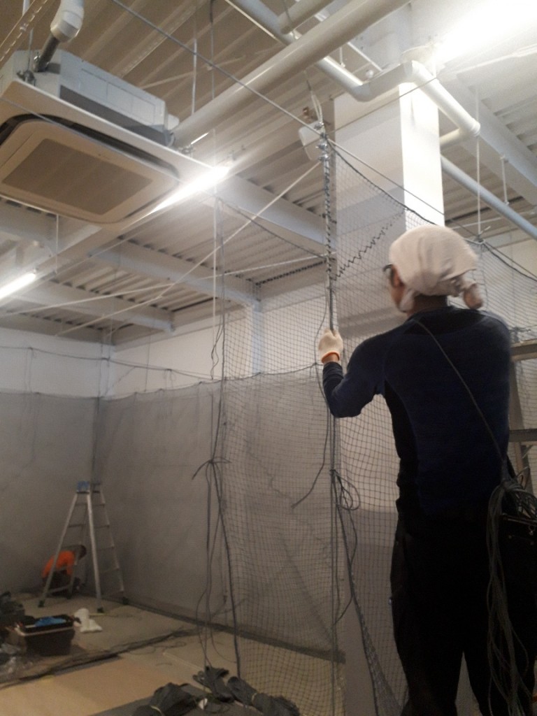 インドアゴルフネット設置工事