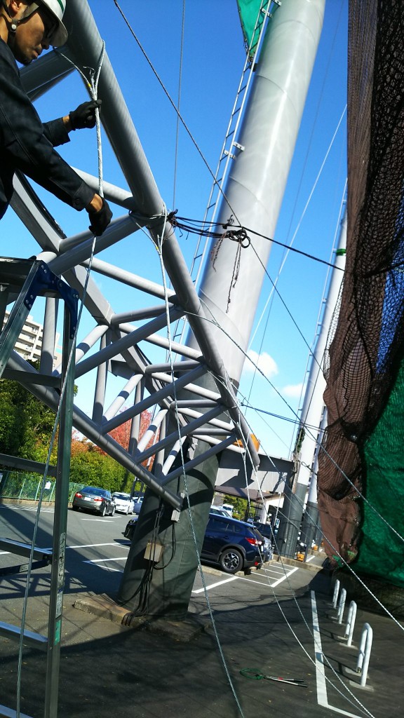 鋼線ワイヤー設置工事