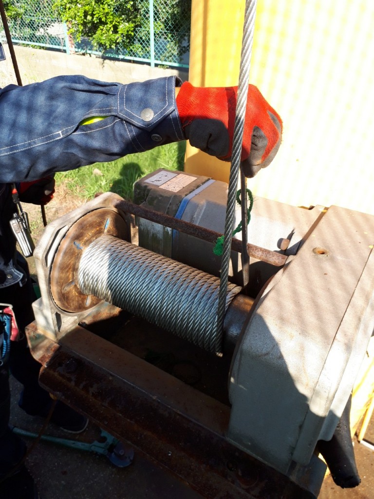 ワイヤー交換工事