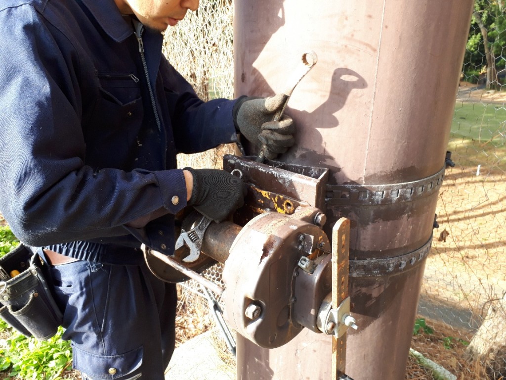 手動ウィンチ交換工事