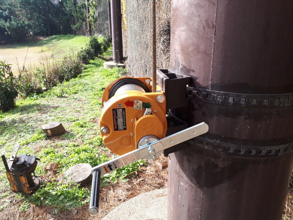 手動ウィンチ交換工事