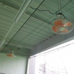打席内扇風機交換工事