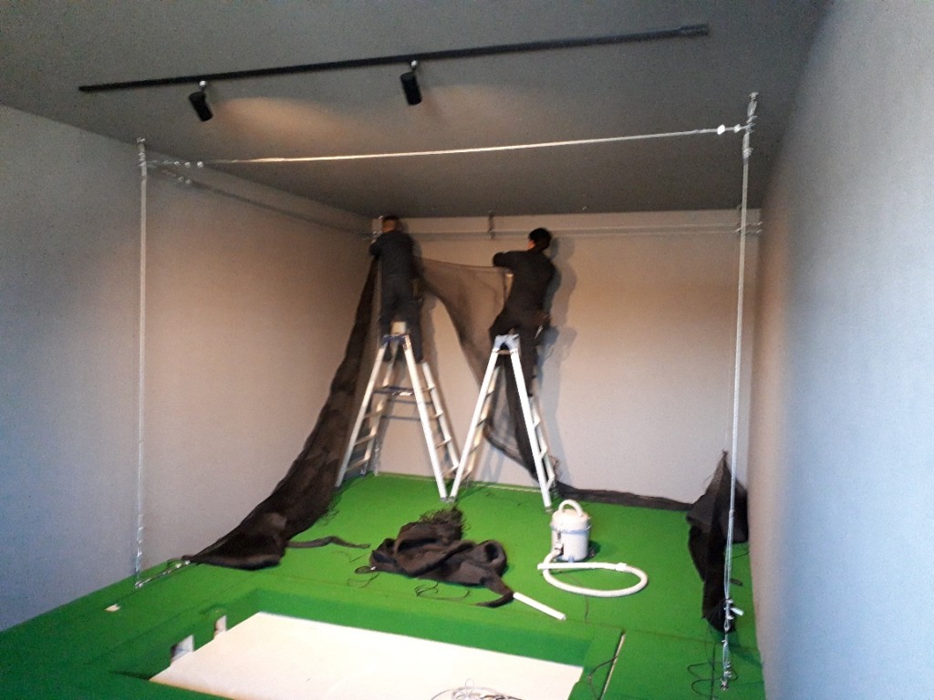 個人宅シュミレーションゴルフネット設置工事