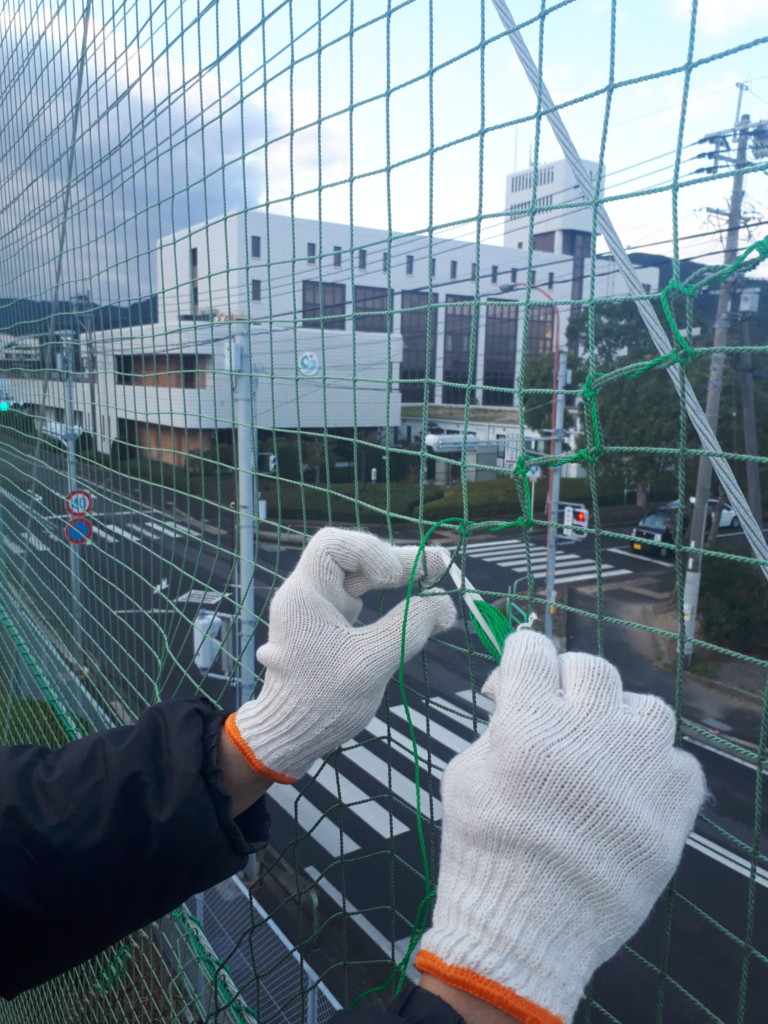 防球ネット補修工事